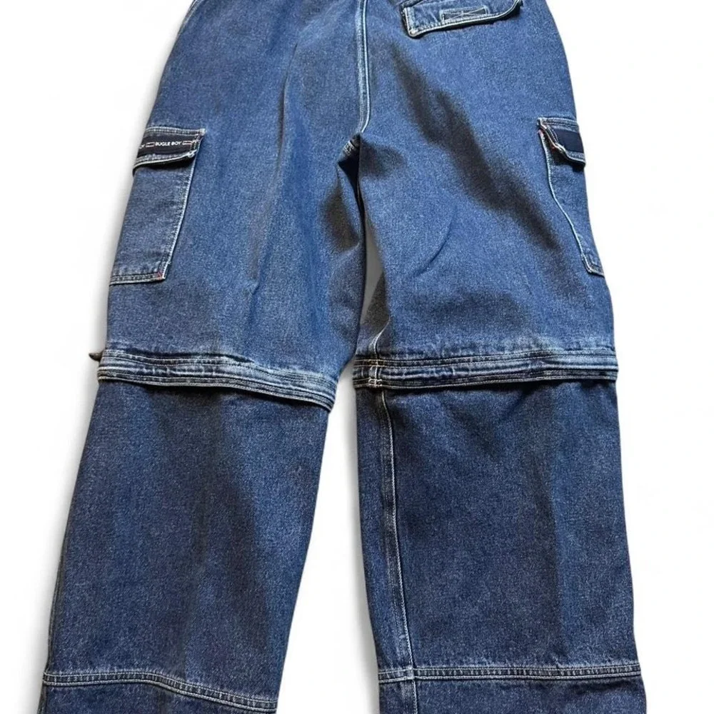 Vintage Y2K wide leg baggy punk‎ skater bugle boy convertible jeans fit 36x29